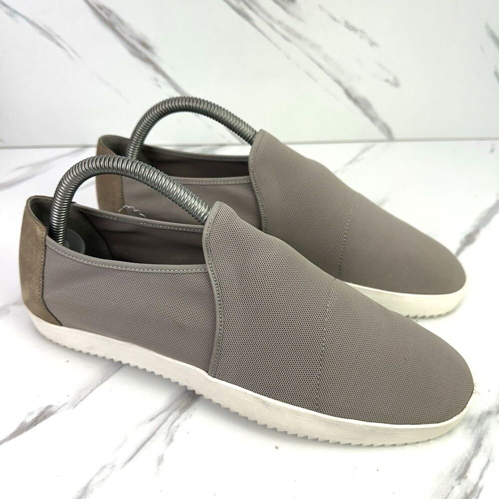 Womens Eileen Fisher Taupe Gray Quartz Mesh Casual Flat Slip On Shoes Size 9